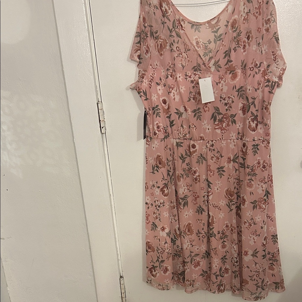 Wrapper Floral Blush Midi Dress